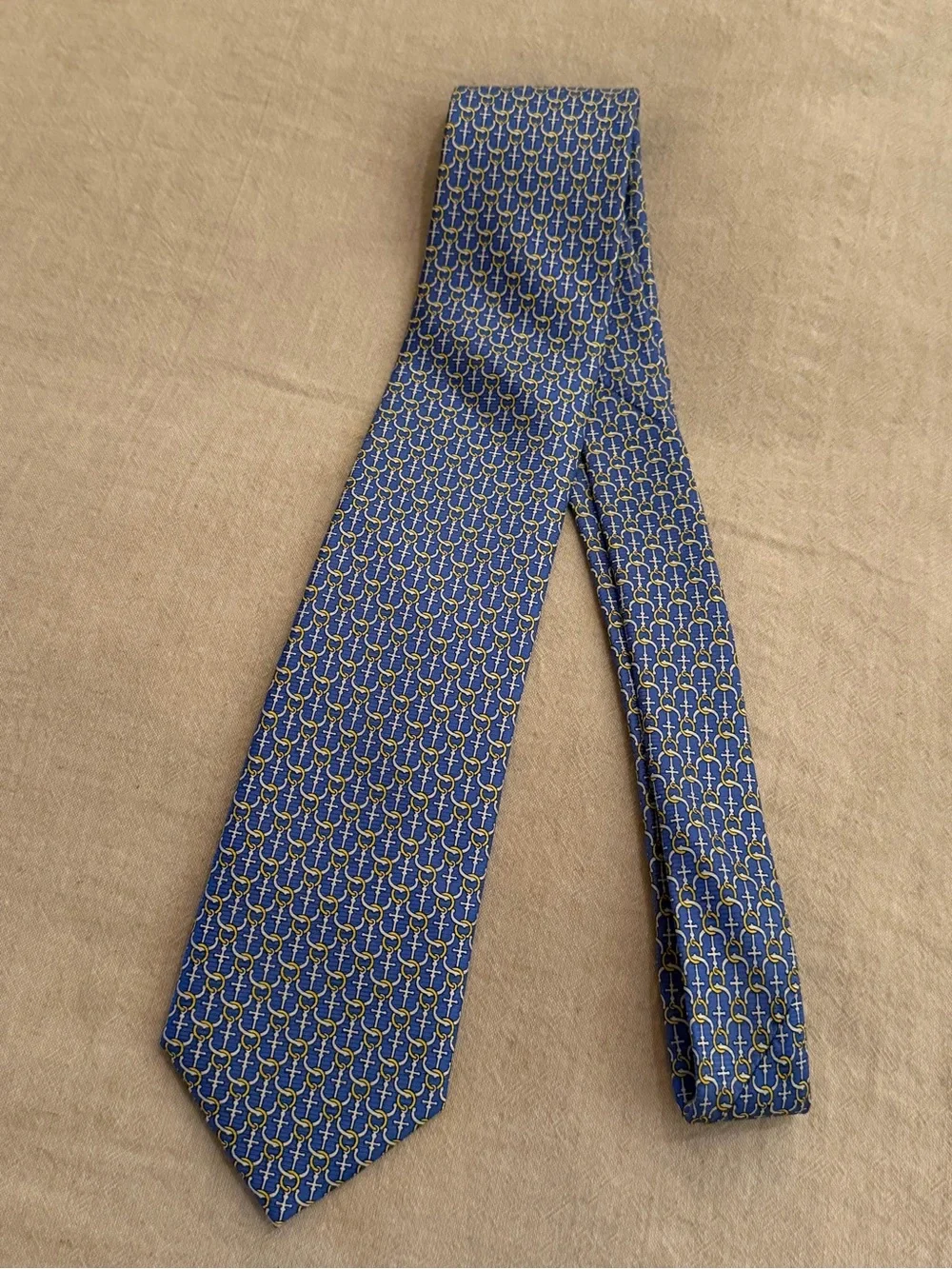Vintage Cape Cod Neckwear Men's Light Blue Anchor Neck Tie